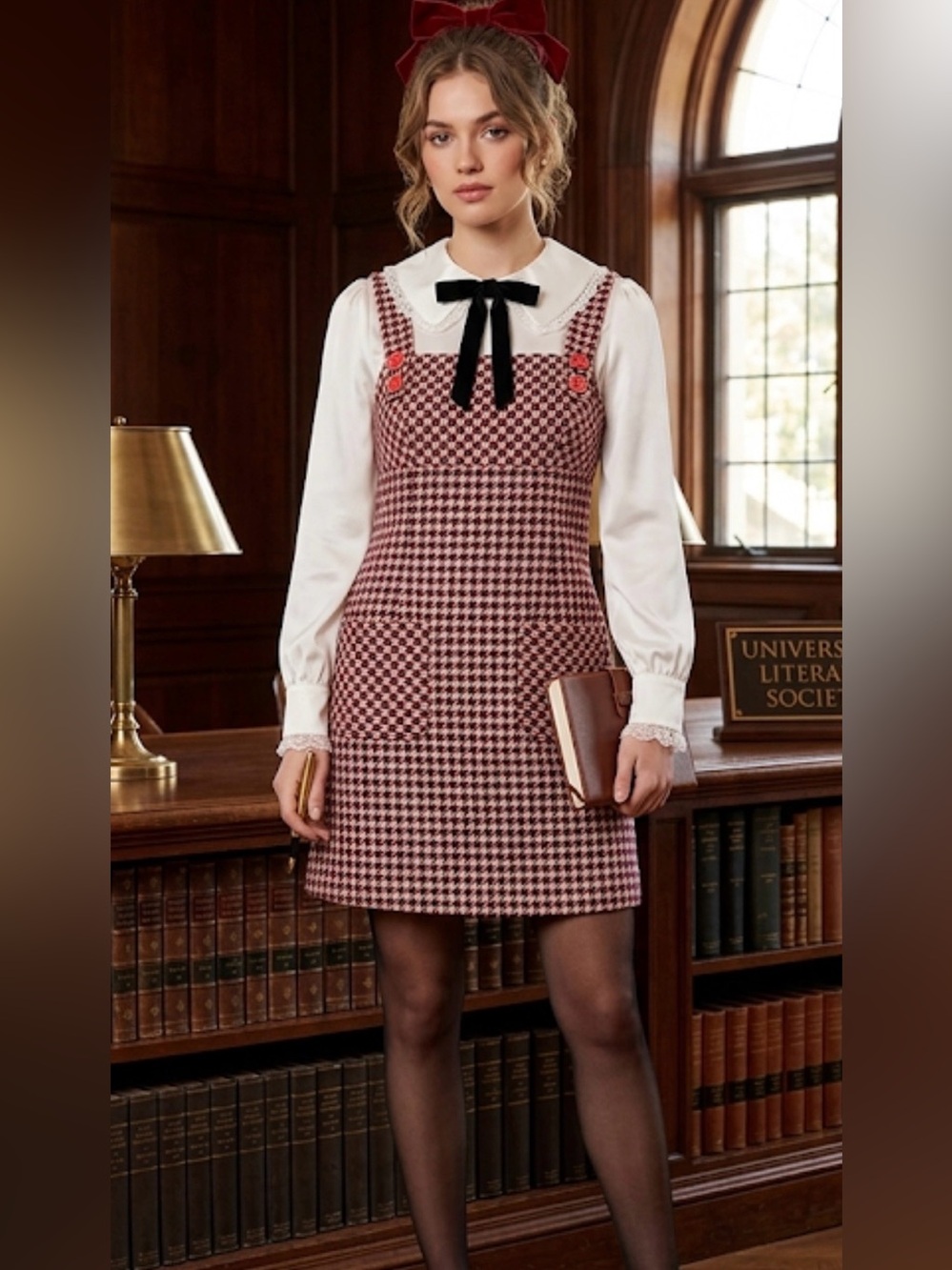 Lili Sidonio Stylish Pink and Black Womens Dress S Arty Urban Pop Academia‎